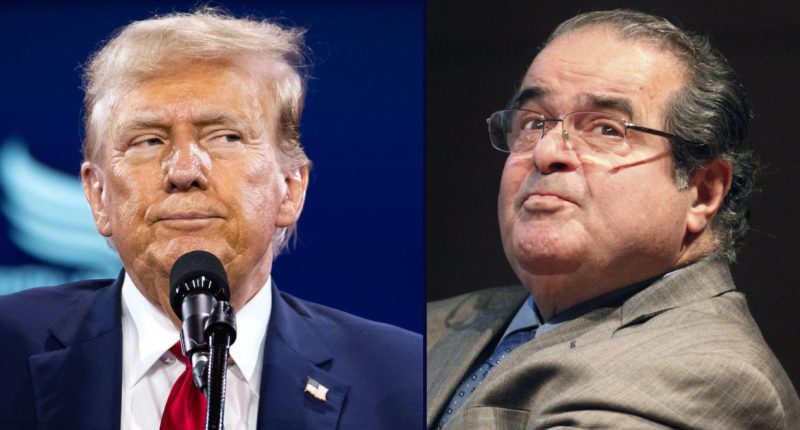 Trump battles Scalia's ghost on flag burning ban issue
