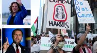 While protesters harass DNC, Kamala Harris escapes north to Milwaukee as J.D. Vance follows close behind