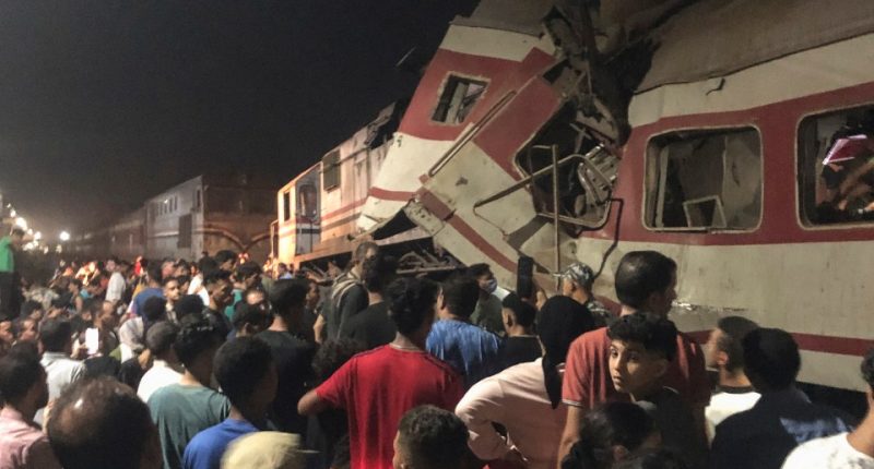 Two passenger trains collided in Egypt