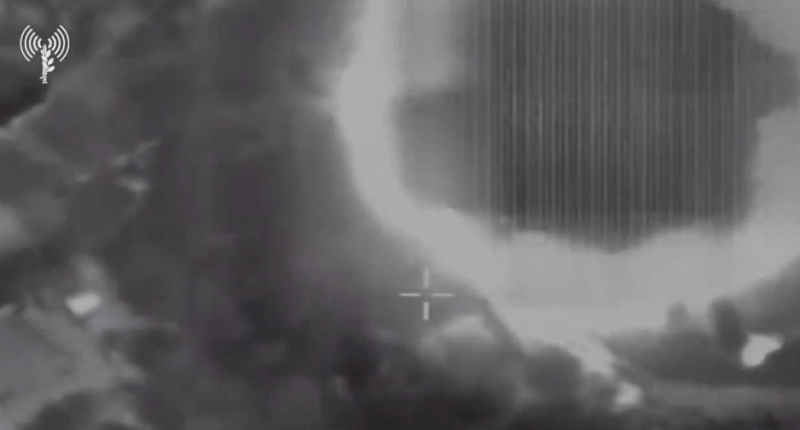 A ring of fire formed after an explosion in the footage
