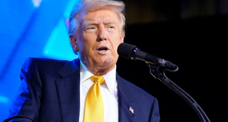 Donald Trump, pictured at the Israeli American Council on September 19, is locked in a tight race with Kamala Harris