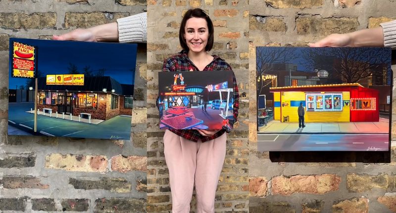 Artist hopes to be ambassador for Chicago hot dog stands through nostalgic work