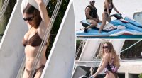 Sydney Sweeney rocks brown bikini while jet skiing with fiancé near $13.5M waterfront mansion