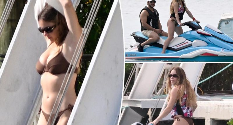 Sydney Sweeney rocks brown bikini while jet skiing with fiancé near $13.5M waterfront mansion