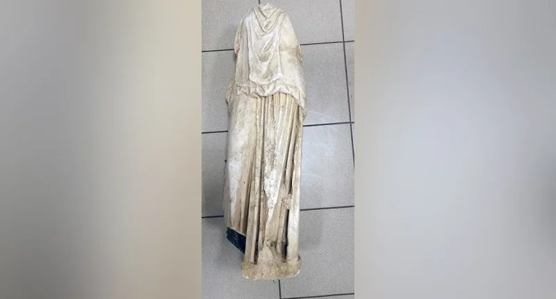 A 2,000-year-old statue is found abandoned in a garbage bag in Greece