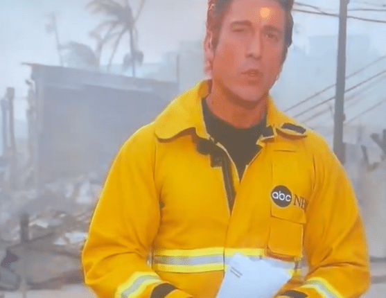 Muir was reporting live from the Pacific Palisades, one of the worst-affected areas hit by the raging blaze