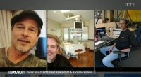 Collage showing AI-generated images of Brad Pitt, a hospital room, and the scammer who defrauded a woman.
