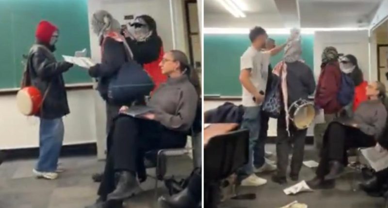 Anti-Israel protesters disrupt Columbia University class, sparking confrontation between students: video