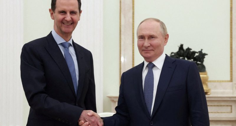 Russian President Vladimir Putin attends a meeting with Syrian President Bashar al-Assad in July 2024
