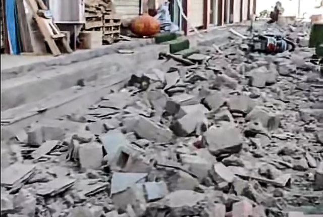 A massive 7.1 magnitude disaster collapsed 'many buildings' in Shigatse as well as causing havoc in parts of Nepal and India