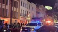 The street has been closed off by cops