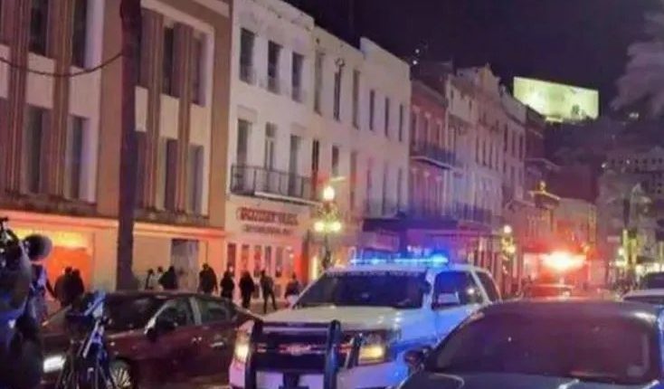 The street has been closed off by cops