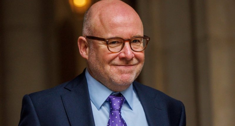 Lord Hermer, Attorney General, at a Cabinet meeting.