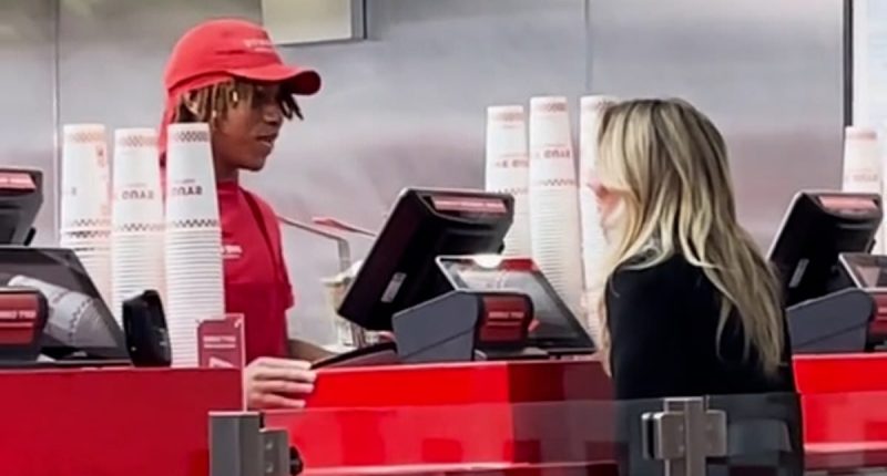 Bonnie Blue slammed by cashier who she randomly filmed in promo video