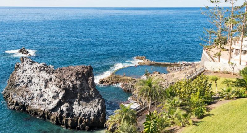 Natural swimming pool at Acantilados de los Gigantes, Tenerife.