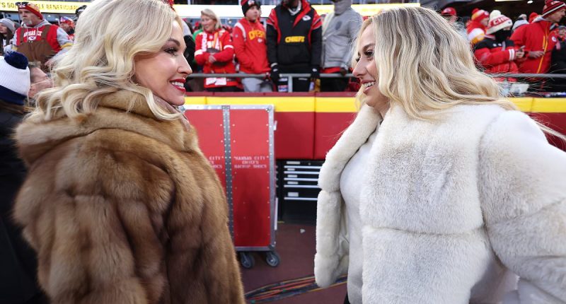 Brittany Mahomes in chic fur coat at Patrick's game