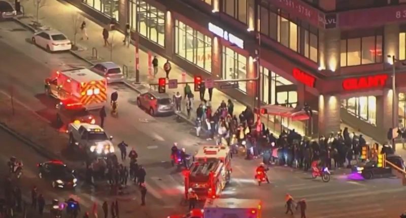 Chaos in Philadelphia as riot police clash with Eagles fans