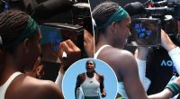 Coco Gauff writes ‘RIP TikTok USA’ on a TV camera at the Australian Open