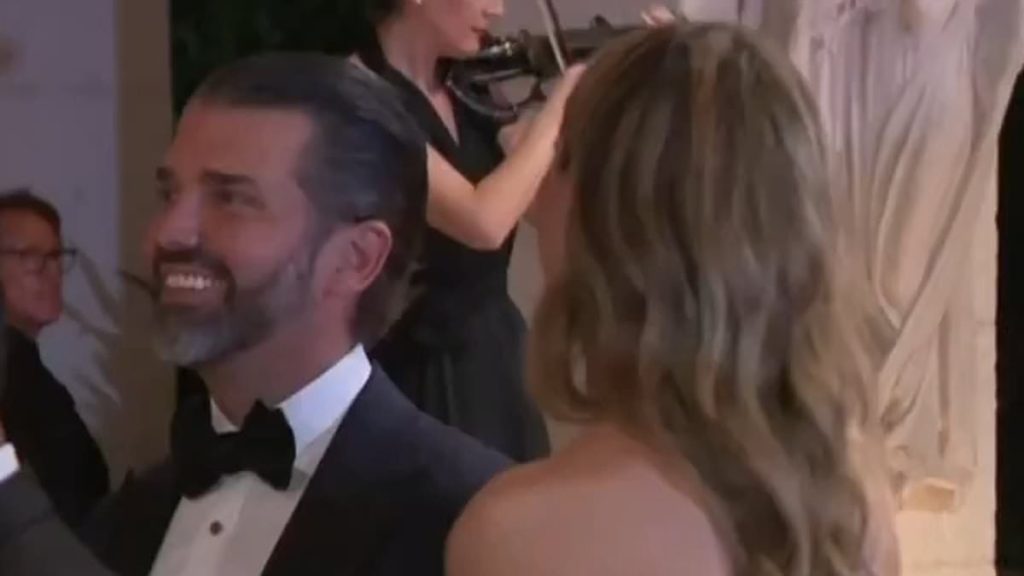 Don Jr. and his new beau step out at Mar-a-Lago at Trump's big bash