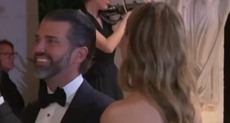 Don Jr. and his new beau step out at Mar-a-Lago at Trump's big bash