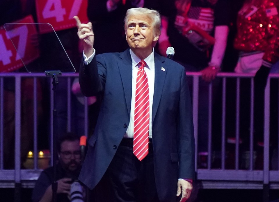 Donald Trump at a rally.