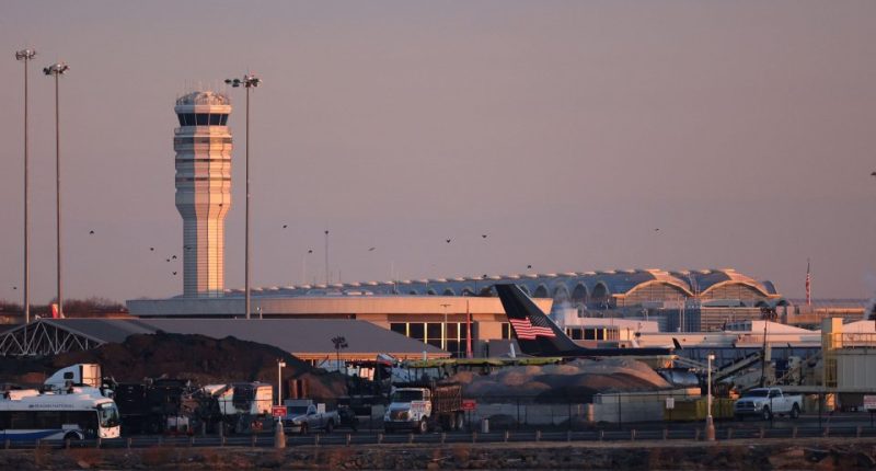 Ronald Reagan Washington National Airport at sunrise.
