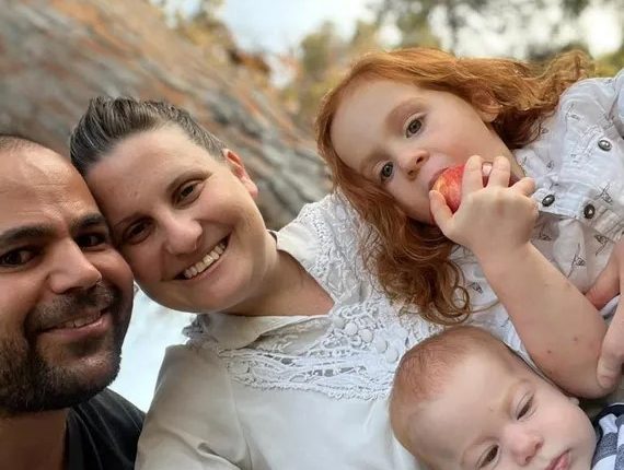 The Bibas family: father Yarden, mother Shiri, baby Kfir, and four-year-old Ariel.