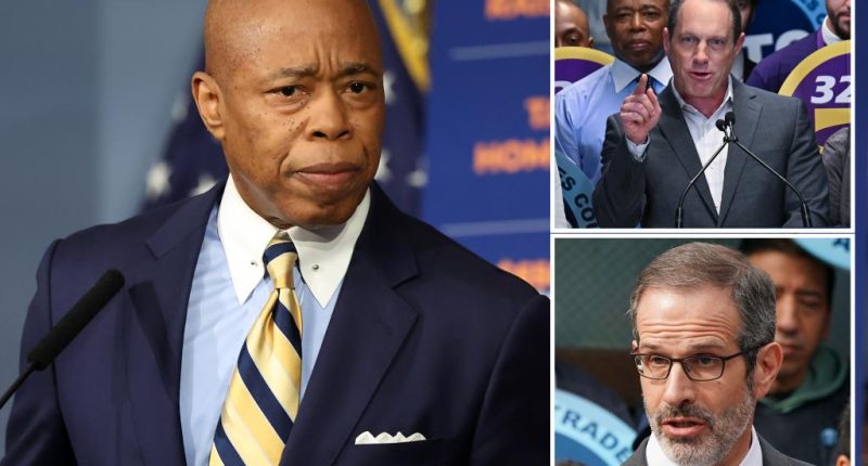 Eric Adams meets with union leaders, sneaks off in late night jaunt as staff maintains he’s ill