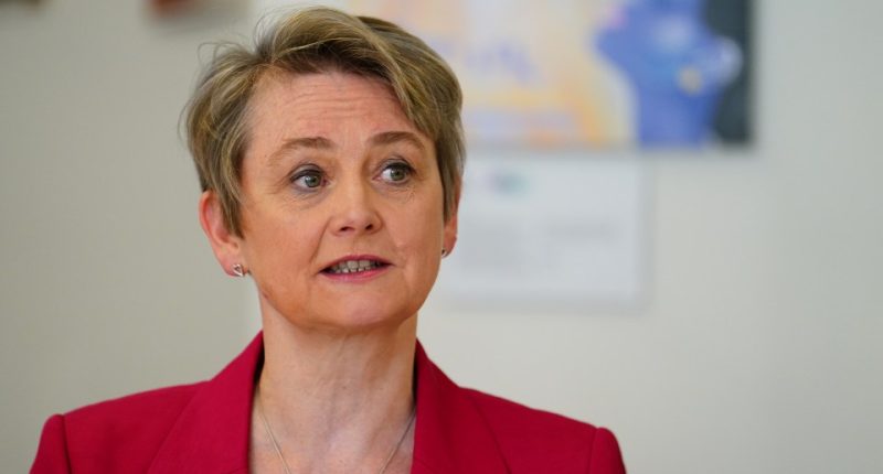Home Secretary Yvette Cooper speaking at a roundtable.