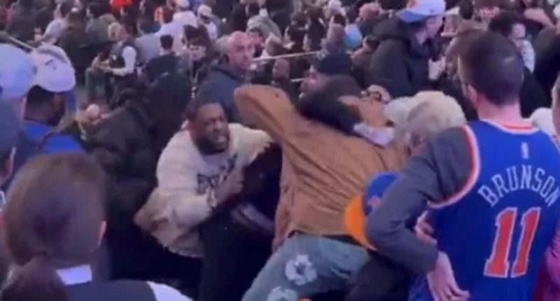 Fans trade punches in wild brawl at Knicks-Raptors game