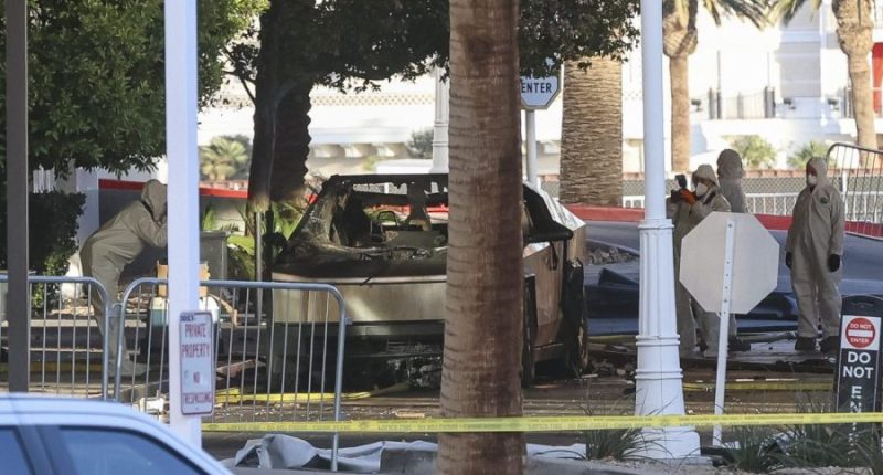 Fireworks mortars, fuel canisters found in Cybertruck that exploded outside Trump hotel in Las Vegas