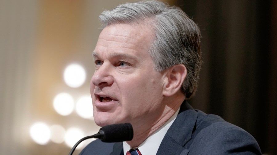 Former FBI director Wray says he stepped down as Trump ‘intended to make a change’