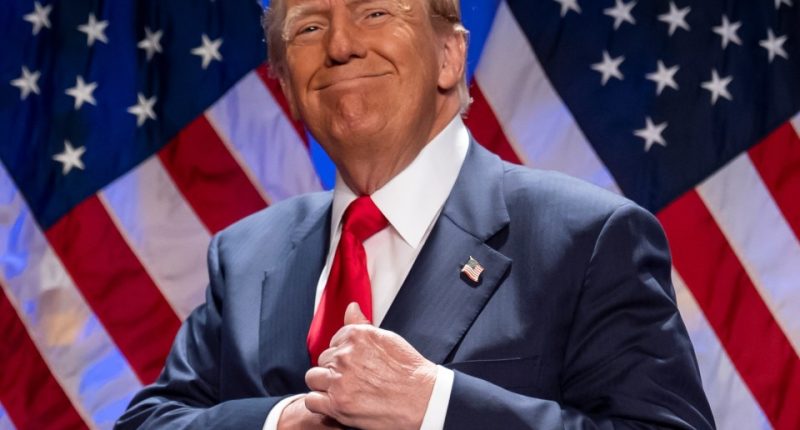 President-elect Donald Trump at a House GOP conference.