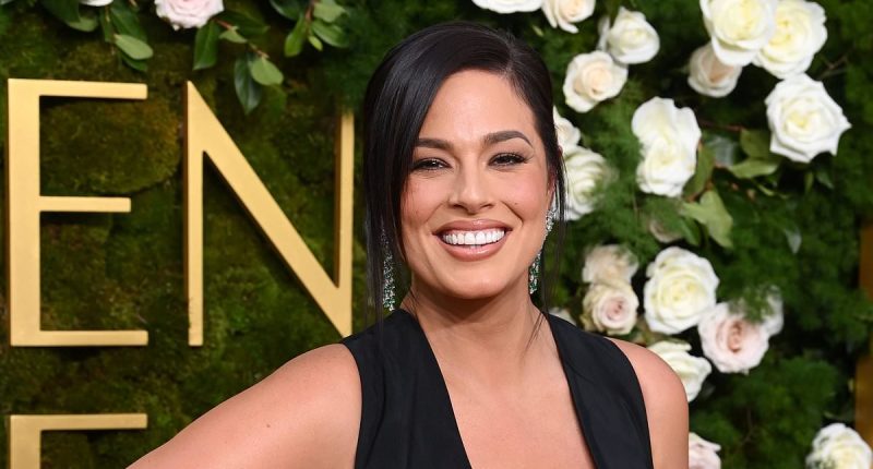 Golden Globes 2025: Ashley Graham dazzles in plunging black gown