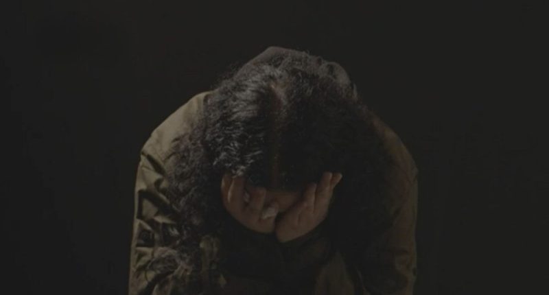 Liri Albag cries at one point during the sadistic clip