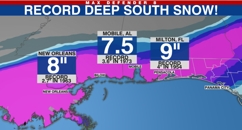 Historic Deep South snow: The science behind it