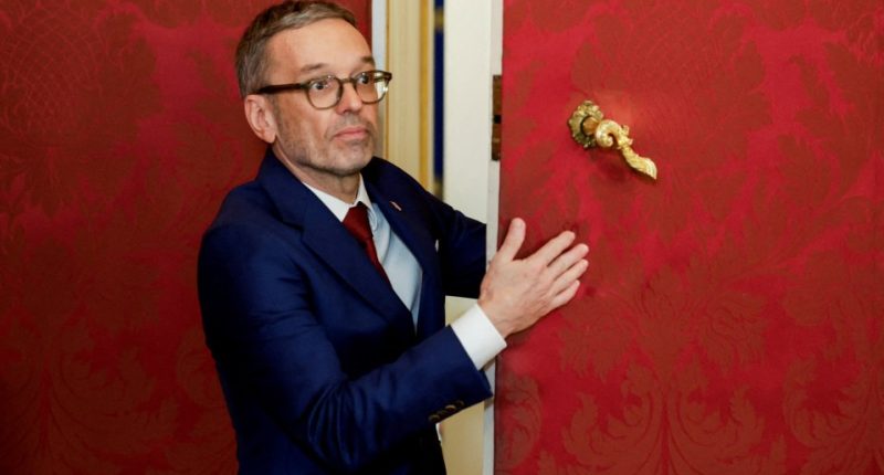 The leader of the Austrian far-right Freedom Party (FPO) Herbert Kickl