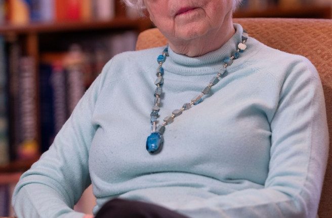 Portrait of Agnes Kaposi, a Holocaust survivor.