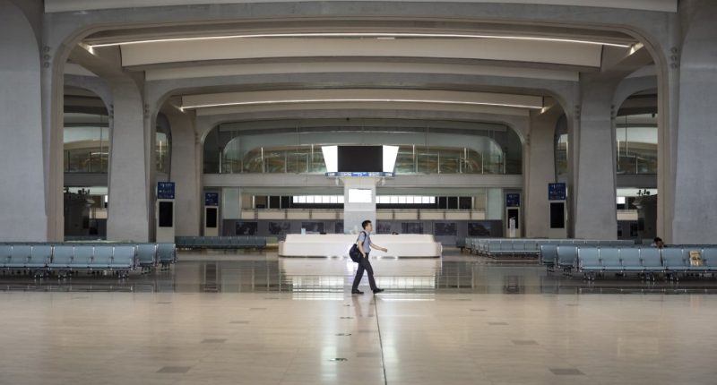 The high speed railway station in Xiong’an is squeaky clean - and often deserted