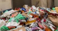A room filled with two years' worth of trash, including 200 vodka bottles filled with urine.