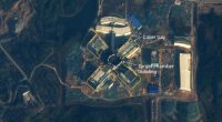 Satellite image of a large-scale laser fusion research center in Mianyang, China.