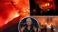 Jamie Lee Curtis fights back tears over California wildfires on 'Tonight Show'