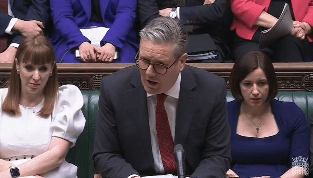 Keir Starmer speaking at Prime Minister's Questions.