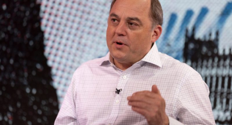 Ben Wallace speaking on a panel.