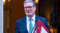 Keir Starmer, UK Prime Minister, leaving Number 10 for Prime Minister's Questions.