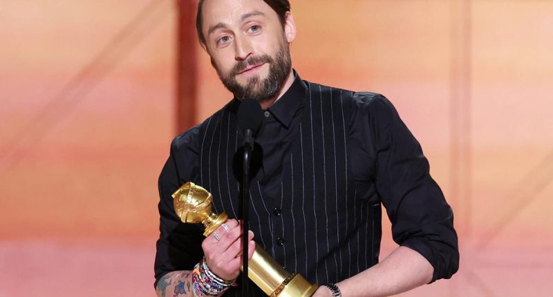 Kieran Culkin’s Golden Globes Acceptance Speech Starts Awkwardly: “My Wife And I Did A Shot Of Tequila With Mario Lopez”