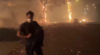 LA man abandons his $5m home to flames as wildfires edge closer