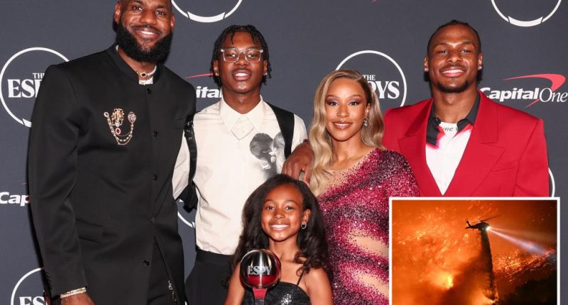 LeBron James, family forced to evacuate Los Angeles-area home during raging wildfires