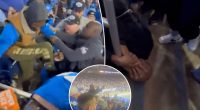 Lions fans stomp on man's head after he allegedly hit woman at game