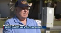 Man reports mailbox damage preventing mail delivery.